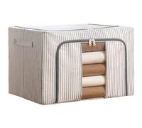 Scatola Portaoggetti Pieghevole Non Tessuto per Armadio 50x40x33cm Base Rigida S