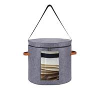 Scatola portaoggetti pieghevole per cappelli, con tesa da cowboy, contenitore per coperte con coperchio e finestra trasparente, borsa organizer per cappelli, accessori da viaggio, soluzione per