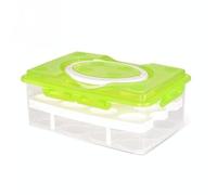 Scatola portaoggetti porta uova in plastica PP portatile a 2 strati 24 slot (ver