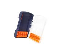 Scatola portaoggetti resistente per utensili con fondo antiscivolo, chiusura a sgancio rapido, organizer per punte da trapano professionali multi formato