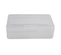 Scatola portaoggetti rettangolare in plastica trasparente per viti, perline, componenti elettronici, gioielli, cancelleria, custodia trasparente con serratura, 18,5 x 9,5 cm (14,2 x 9 x 4,1 cm)