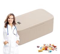 Scatola portaoggetti richiudibile - Piccola 9,41 X 5,16 X 3,54 pollici, valigetta PP con lucchetto a codice, organizer impilabile per farmaci, sicuro e portatile, per i viaggi, campeggio, casa