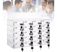 Scatola portaoggetti sicura per telefono cellulare con serratura per aula organizer da scrivania trasparente con 80 slot per riporre telefoni cellulari 20 slot per un facile accesso