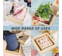 Scatola portaoggetti succulenta in legno con 4 vassoi - perfetta per piante e re