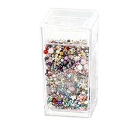 Scatola portaoggetti trasparente con strass per manicure, scatola organizer per perline di strass, serie di materiali, funzione organizzativa, appartamento per la casa, adulti, principianti, artisti