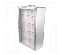 Scatola portaoggetti trasparente per telefono, 36 scomparti, in lega di alluminio e acrilico, per aule, uffici, scuole e fabbriche, 28 x 19,8 x 43,9 cm, per organizzare e proteggere i dispositivi