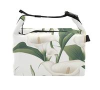 Scatola portapranzo retrò con calle bianche, per ragazze, riutilizzabile, per insegnanti, per parco divertimenti