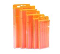 Scatola portapunte da trapano ispessita, in plastica arancione, resistente, design estraibile, strumento hardware per accessori per punte elicoidali e maschi (Stile 2)