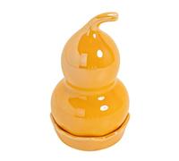 Scatola portastuzzicadenti in ceramica, dispenser stuzzicadenti e cotton fioc, portastuzzicadenti, addensante, con coperchio, for feste in casa, ristorante, pratica decorazione da tavola(Orange)