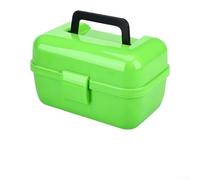 Scatola portatile a due strati per attrezzatura da pesca con manico pieghevole e scomparti multipli per accessori MINI (verde)