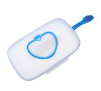 Scatola Portatile per Salviette Umidificate, Dispenser Pp Blu | Salviette per Bebé e Tessuti Umidi, Uso in Borsa e Culla, Chiusura Umidità, Operazione a Mano