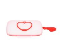 Scatola Portatile per Salviette Umidificate, Rossa, Riutilizzabile | Apertura una Mano, Tenuta Dell’umidità, PP Pulsante e Guarnizione in Silicone, per Borse e Culle