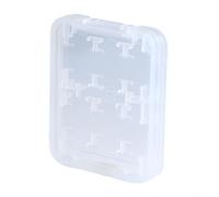 Scatola portatile per schede di memoria a 8 scomparti, custodia in plastica trasparente per schede SD TF con particolare attenzione alla durata e all'efficienza dello spazio (1 pezzo)