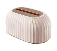 Scatola portatovaglioli in plastica, 22,5 cm, con molla | Design a righe alla moda, stile a blocchi di colore, per un'estetica nordica, si adatta all'arredamento moderno
