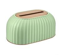 Scatola portatovaglioli in plastica, 22,5 cm, con molla | Design a righe alla moda, stile a blocchi di colore, per un'estetica nordica, si adatta all'arredamento moderno