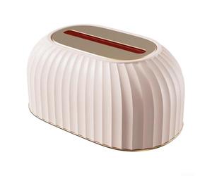 Scatola portatovaglioli in plastica, 22,5 cm, con molla | Design a righe alla moda, stile a blocchi di colore, per un'estetica nordica, si adatta all'arredamento moderno