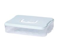 Scatola portauova multistrato a 24 griglie con coperchio - Contenitore portatile in PP con scanalatura profonda for la conservazione del frigorifero(Green 1 layer 1 cover)