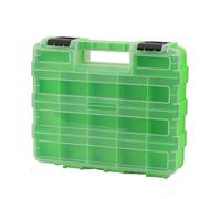 Scatola portautensili portatile, organizer trasparente con 34 scomparti | scatola di immagazzinaggio per punte bulloni con coperchio | per boccole piccole viti chiodi bulloni officina domestica