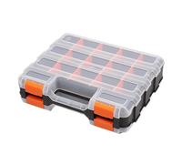 Scatola portautensili portatile - Organizzatore trasparente a 34 scomparti - per elettronica con coperchio trasparente, per perline viti e boccole ferramenta, per officina, garage