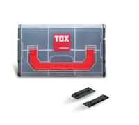 Scatola portautensili TOX L-BOXX Mini per viti e tasselli, personalizzabile + morsetto di fissaggio L-BOXX Fix Clip (2 pezzi in busta) per un fissaggio sicuro al banco da lavoro, ecc., 094909143