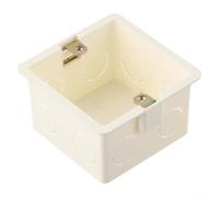 Scatola posteriore elettrica sottile a 1 banda per installazione di interruttori della luce e presa con ingresso multi cavo e alloggiamento ignifugo (80 x 80 x 50 mm quadrato)