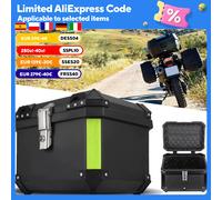 Scatola posteriore universale per valigia posteriore per moto per bagagliaio per moto cassetta degli attrezzi resistente all'acqua Baule con serratura 45L/57L 45L