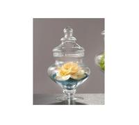 Scatola Potiche in Vetro Trasparente con Coperchio Akhet 16 x 27 cm