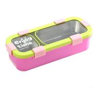 Scatola Pranzo Acciaio 600ml 2 Compartimenti | Design a 2 compartimenti, coperchio sigillato in silicone, per microonde