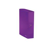 Scatola progetto WOW - dorso 8 cm - viola metallizzato - Leitz