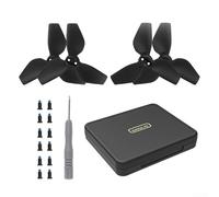 Scatola protetta in EVA appositamente progettata per riporre le quattro lame dei droni DJI Neo con spazio aggiuntivo per accessori e strumenti essenziali, Nero