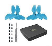 Scatola protetta in EVA appositamente progettata per riporre le quattro lame dei droni DJI Neo con spazio aggiuntivo per accessori e strumenti essenziali, Blu