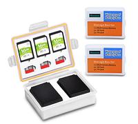 Scatola protettiva per batterie e schede di memoria, confezione da 2 valigie per batterie portatili LP-E6, LP-E6N, BP-511, BP-511A, NP-FM50, NP-FM500H, NP-FZ100, EN-EL3, EN-EL3e, EN-EL15, DMW-BLF19