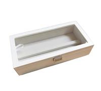 Scatola protettiva per occhiali da sole alla moda, scatola portaoggetti per più paia di occhiali, antipolvere e antimacchia, alla moda e bella, adatta per l'uso domestico(white,33*17*7CM)