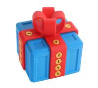 Scatola Puzzle, Disidante Cassetta Sorpresa 8x8x8cm/3.1x3.1x3.1in 3D Stampato in 3D Sopraccio Sorpresa di Natale Divertente per Adulto (Rosso Blu)