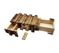 Scatola puzzle per regalo in denaro - Cassetta di sicurezza per puzzle in legno, rompicapo con scomparto segreto, design divertente e stimolante contanti, Natale, compleanni, giochi