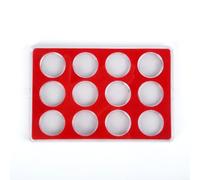 Scatola quadrata per monete da collezione con supporti rotondi per una facile organizzazione