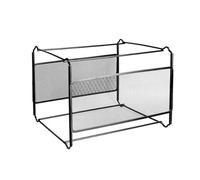 Scatola raccoglitore - cartella espandibile in metallo A4 | organizer per file di grandi dimensioni | scatola portatile per casa e scuola | include 2 separatori, finitura opaca