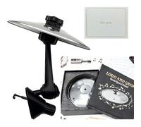 Scatola regalo batteria auto, mini cembalo per auto, design compatto, decorazione batteria auto, per tutti i tipi di veicoli batteristi, amanti della musica (scatola regalo argento)