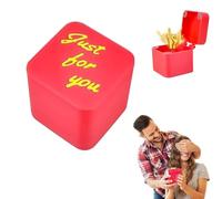 Scatola Regalo con Dito Medio, Gadget Divertente da Regalo di Natale, Idea Regalo Umoristica per Amici e Colleghi, Perfetta per Feste e Scambio Regali (Rosso)