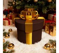 Scatola regalo con vite annidata, fastidiosa scatola regalo con viti, scatole regalo bavaglio, confezione regalo riutilizzabile, per compleanno, Natale, giochi divertenti per feste (nero oro)