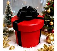 Scatola regalo con vite annidata, fastidiosa scatola regalo con viti, scatole regalo bavaglio, confezione regalo riutilizzabile, per compleanno, Natale, giochi divertenti per feste (nero rosso)