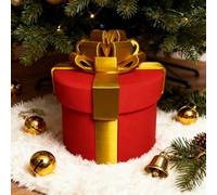 Scatola regalo con vite annidata, fastidiosa scatola regalo con viti, scatole regalo bavaglio, confezione regalo riutilizzabile, per compleanno, Natale, giochi divertenti per feste (oro rosso)