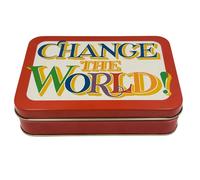 Scatola regalo Design Emma Bridgewater - Scatola rettangolare per caramelle - Motivo Change the World - Scatola per caramelle, biscotti, barattolo di latta - Dimensioni (L x P x A) 14,2 x 10,1 x 3,7
