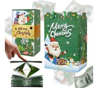 Scatola regalo di Natale, pieghevole, con funzione di salto, per contanti, per Natale, per bambini, adolescenti, compleanni, San e proposte di matrimonio