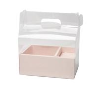 Scatola regalo in PVC Candy Cake trasparente con manico Scatole di fiori portatili Decor Bomboniera per fidanzamento Celebrazione Rosa