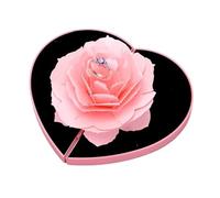 Scatola regalo per rose - Scatola cuore Forever Roses | Scatola d'amore di rosa girevole a forma di cuore | Rose vere conservate | Perfetto per San Valentino | Regali per donne, fidanzati
