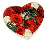 Scatola regalo rosa sapone fiore a forma di cuore per spa hotel matrimonio decor