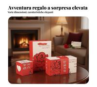 Scatola regalo rossa a scatto per sorprese