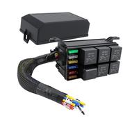 Scatola Relè 12V Accessorio Fusibili Blocco Relè Pre-cablato Nylon Rame