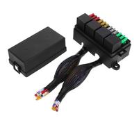 Scatola Relè Fusibili Auto 12v Pre Cablata per Sedile Elettrico | Blocco Fusibili Nero in Plastica, Protezione, per Modifiche Auto e Viaggi Lunghi